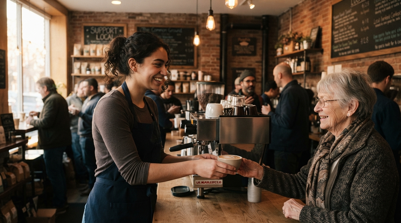 Editorial illustration for Four Philadelphia Coffee Shops Where Your Purchase Supports a Community Mission