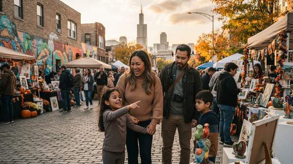 Editorial illustration for Free Art, Halloween Spectacle or Family Fall Fun? Your Chicago Weekend, October 24-25, 2026