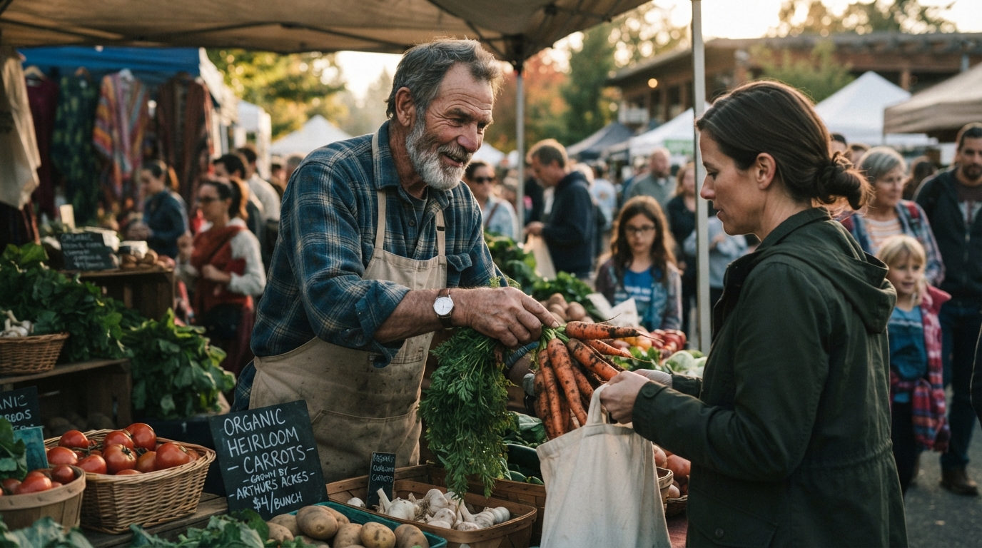 Editorial illustration for How to Spot a Genuine Local Farmer at Your Farmers' Market