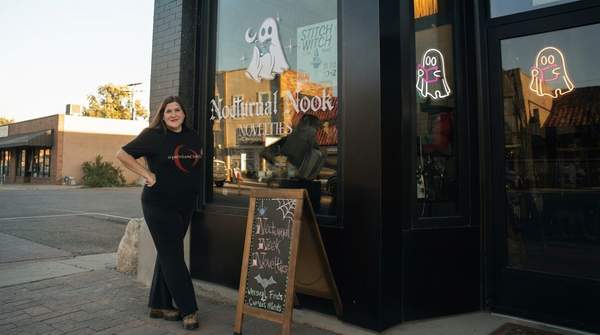 Editorial illustration for Utah's First Horror Bookstore, Nocturnal Nook Novelties, Opens in Lehi
